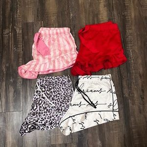 4 pairs Victorias Secret Silk Sleep Shorts